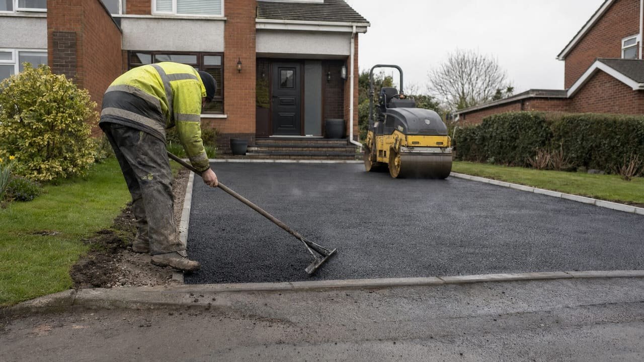 Demo groundworks & driveways website for a Co. Tyrone contractor, shown in a browser