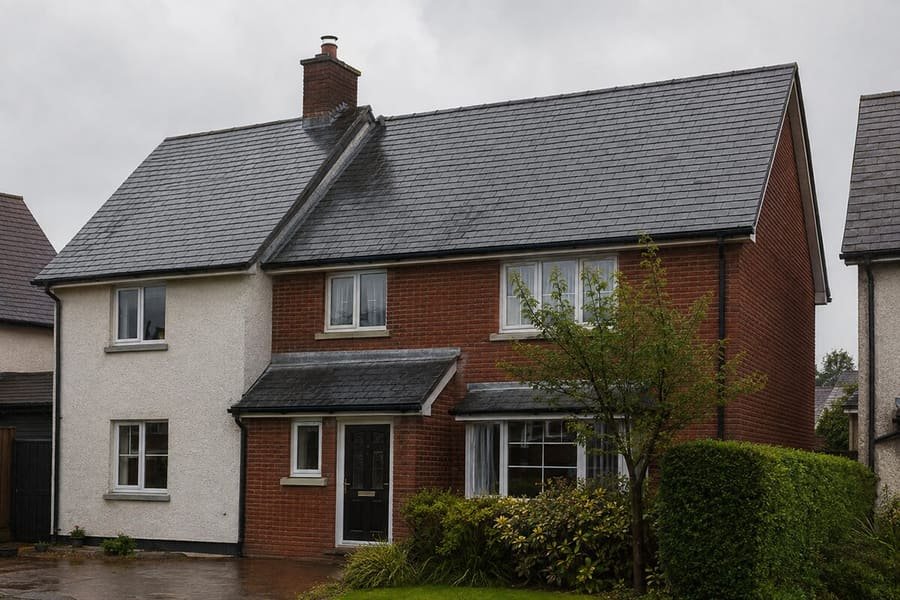 Completed natural slate re-roof